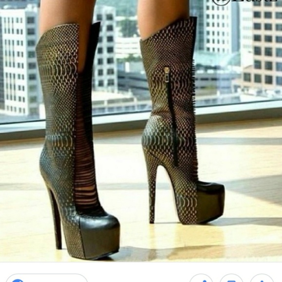 London trash Shoes - London trash crucify boots platform sexy high heel